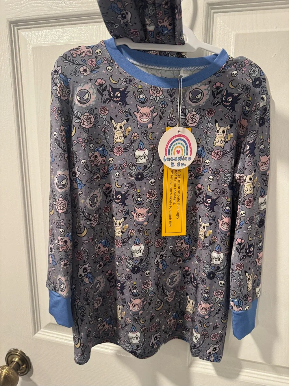 Emo Pokemon Bamboo Pajama Set Size 5/6 - LucaNinoandCo.
